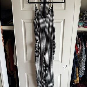 Black and White Checkered Jumpsuit